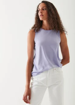 PATRICK ASSARAF Sublime Reactive Pima Cotton Stretch Boyfriend Tank|Women T-Shirts