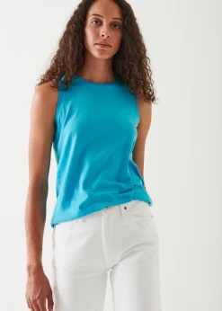 PATRICK ASSARAF Sublime Reactive Pima Cotton Stretch Boyfriend Tank|Women T-Shirts