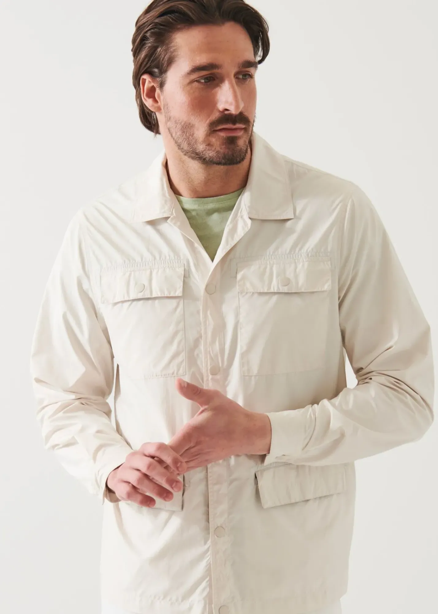 PATRICK ASSARAF Suede Shirt Jacket|Men Outerwear