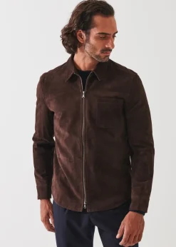PATRICK ASSARAF Suede Shirt Jacket|Men Outerwear