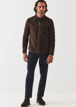 PATRICK ASSARAF Suede Shirt Jacket|Men Outerwear