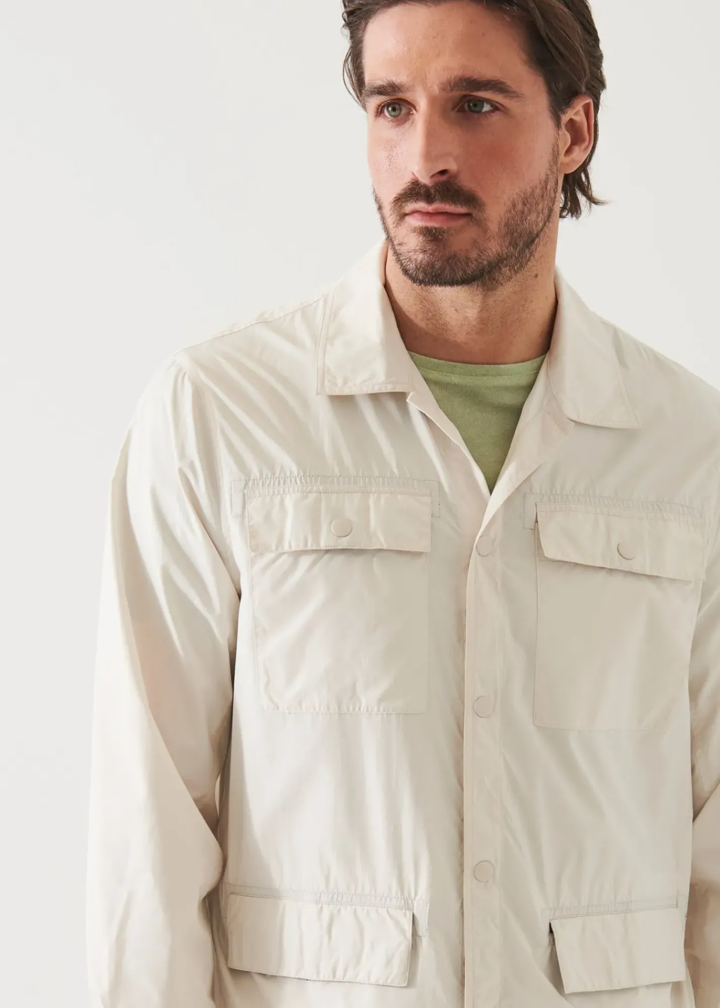 PATRICK ASSARAF Suede Shirt Jacket|Men Outerwear