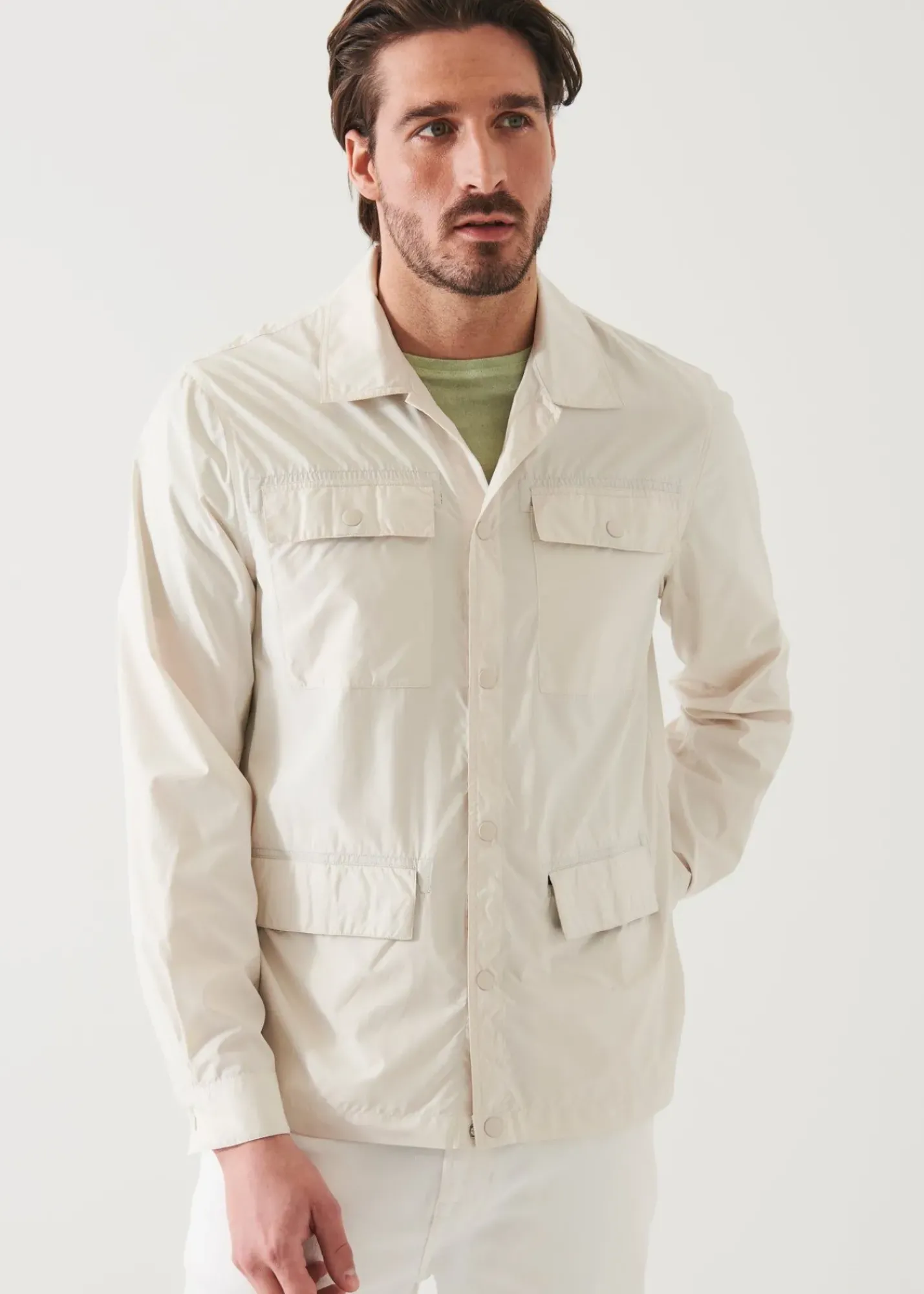 PATRICK ASSARAF Suede Shirt Jacket|Men Outerwear
