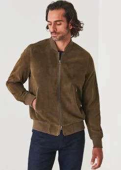 PATRICK ASSARAF Suede Zip Bomber|Men Outerwear