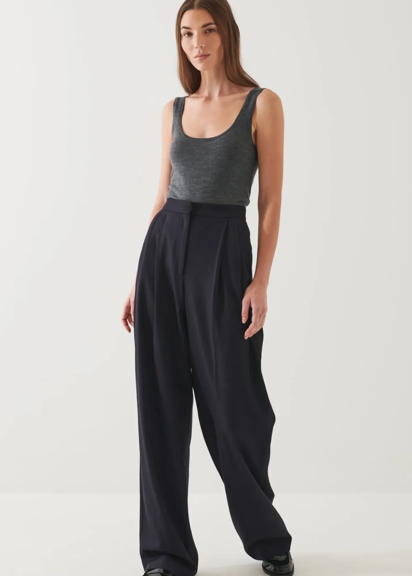 PATRICK ASSARAF Superfine Merino Crew Tank|Women Knitwear