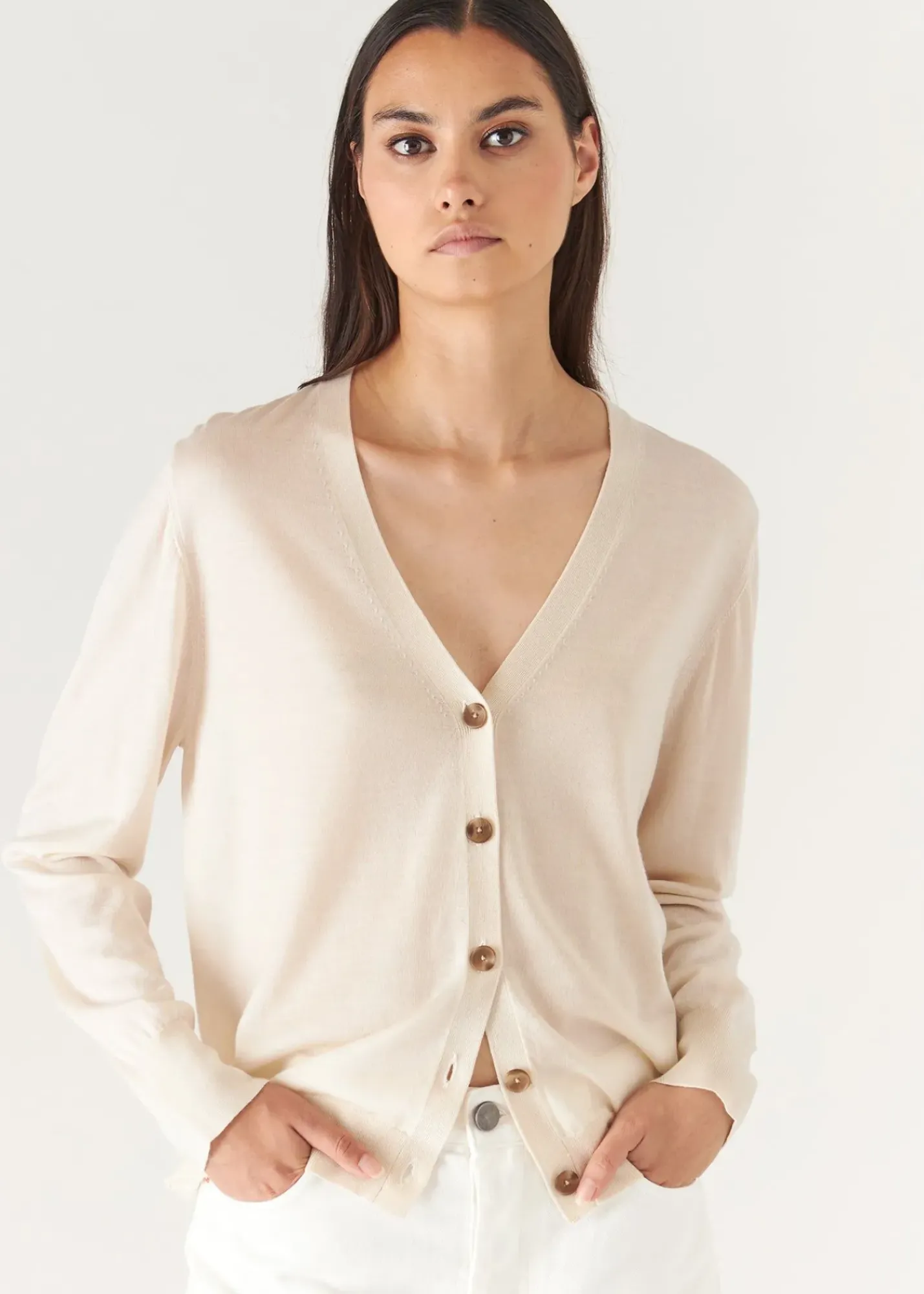 PATRICK ASSARAF Superfine Merino Lyocell Relaxed Cardigan|Women Knitwear
