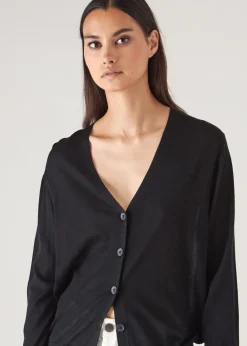PATRICK ASSARAF Superfine Merino Lyocell Relaxed Cardigan|Women Knitwear