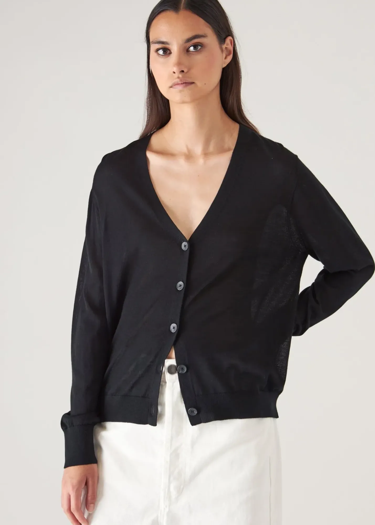 PATRICK ASSARAF Superfine Merino Lyocell Relaxed Cardigan|Women Knitwear