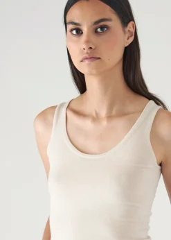 PATRICK ASSARAF Superfine Merino Lyocell Scoop Neck Tank|Women Knitwear