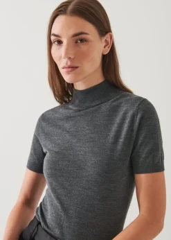 PATRICK ASSARAF Superfine Merino Mock Neck|Women Knitwear