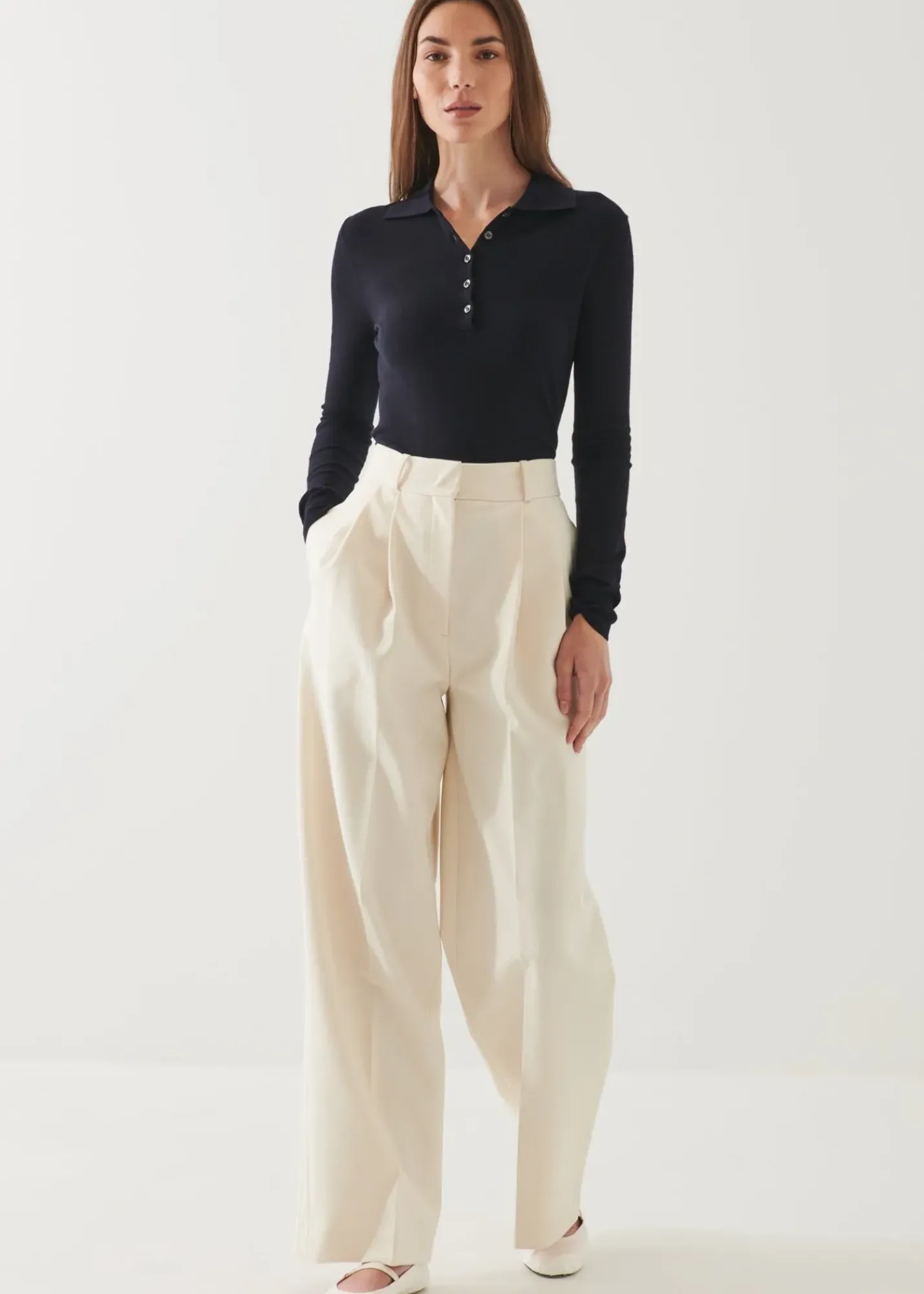 PATRICK ASSARAF Superfine Merino Polo|Women Polos