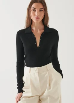 PATRICK ASSARAF Superfine Merino Polo|Women Polos