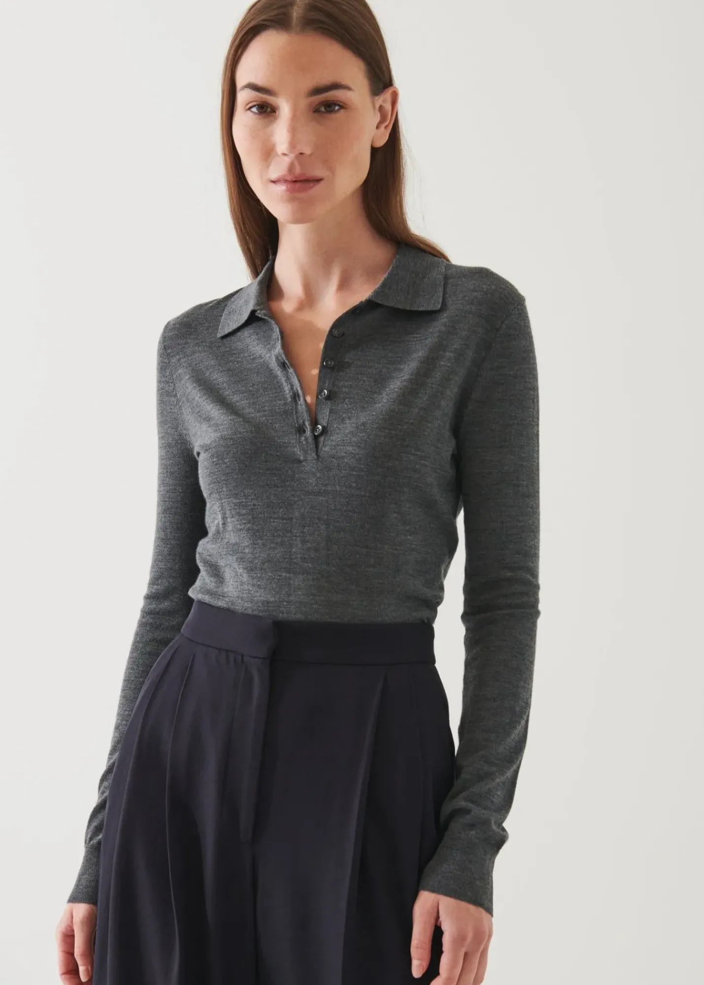 PATRICK ASSARAF Superfine Merino Polo|Women Polos