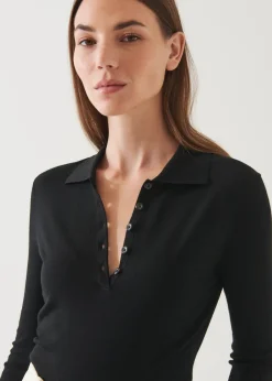 PATRICK ASSARAF Superfine Merino Polo|Women Knitwear