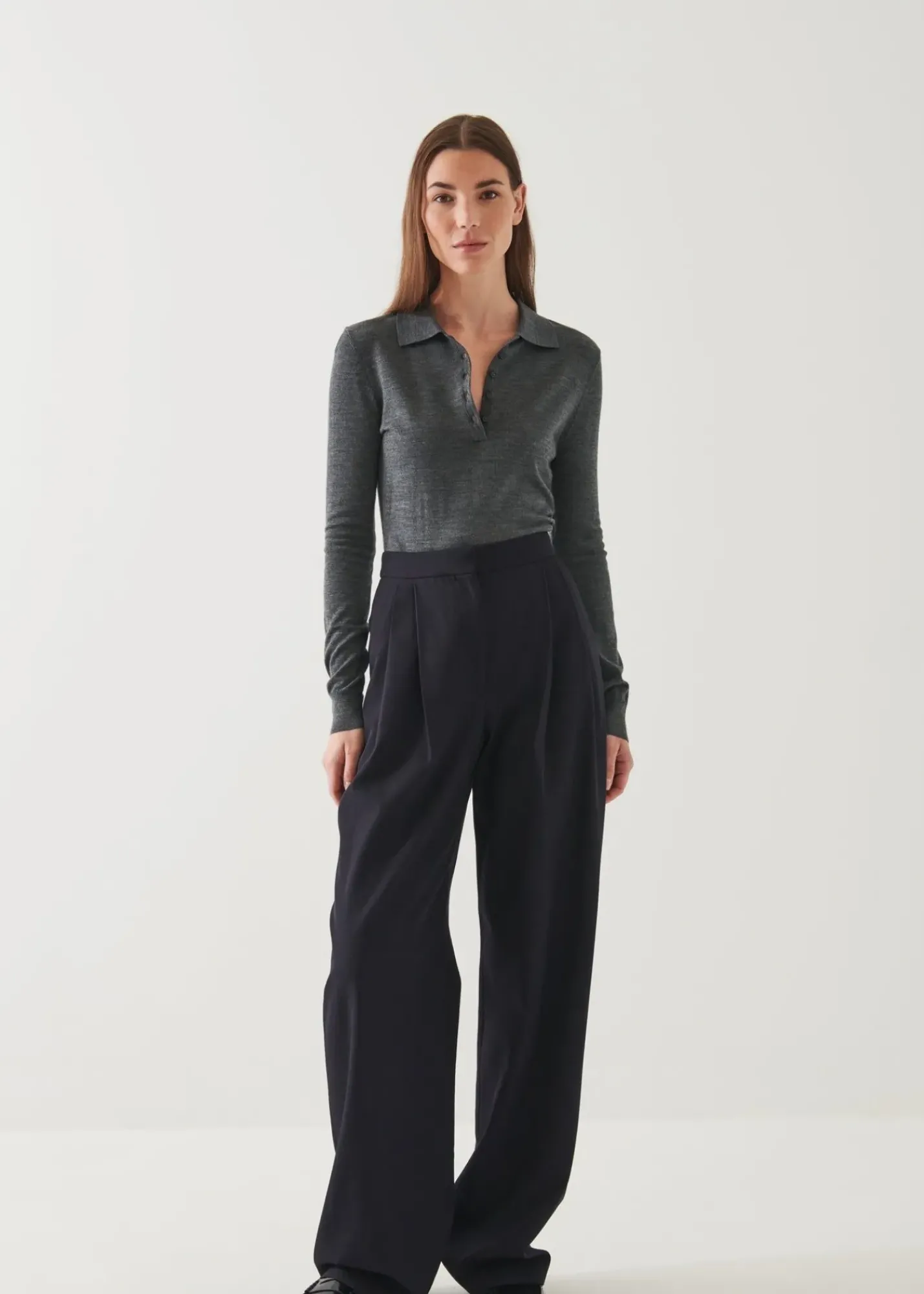 PATRICK ASSARAF Superfine Merino Polo|Women Knitwear