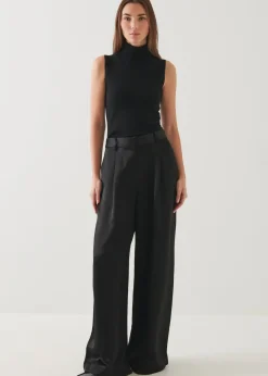 PATRICK ASSARAF Superfine Merino Sleeveless Turtleneck|Women Knitwear