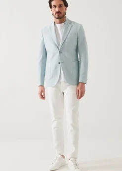PATRICK ASSARAF Textured Cotton Linen Blend Blazer|Men Blazers