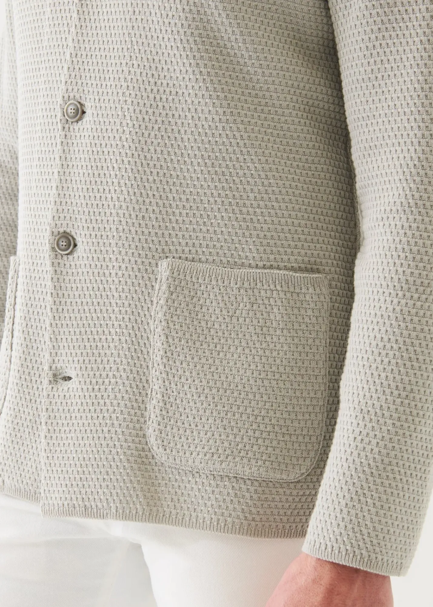 PATRICK ASSARAF Textured Knit Blazer|Men Blazers