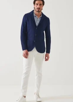 PATRICK ASSARAF Textured Stitch Cotton Blazer|Men Blazers