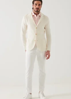 PATRICK ASSARAF Textured Stitch Cotton Blazer|Men Blazers