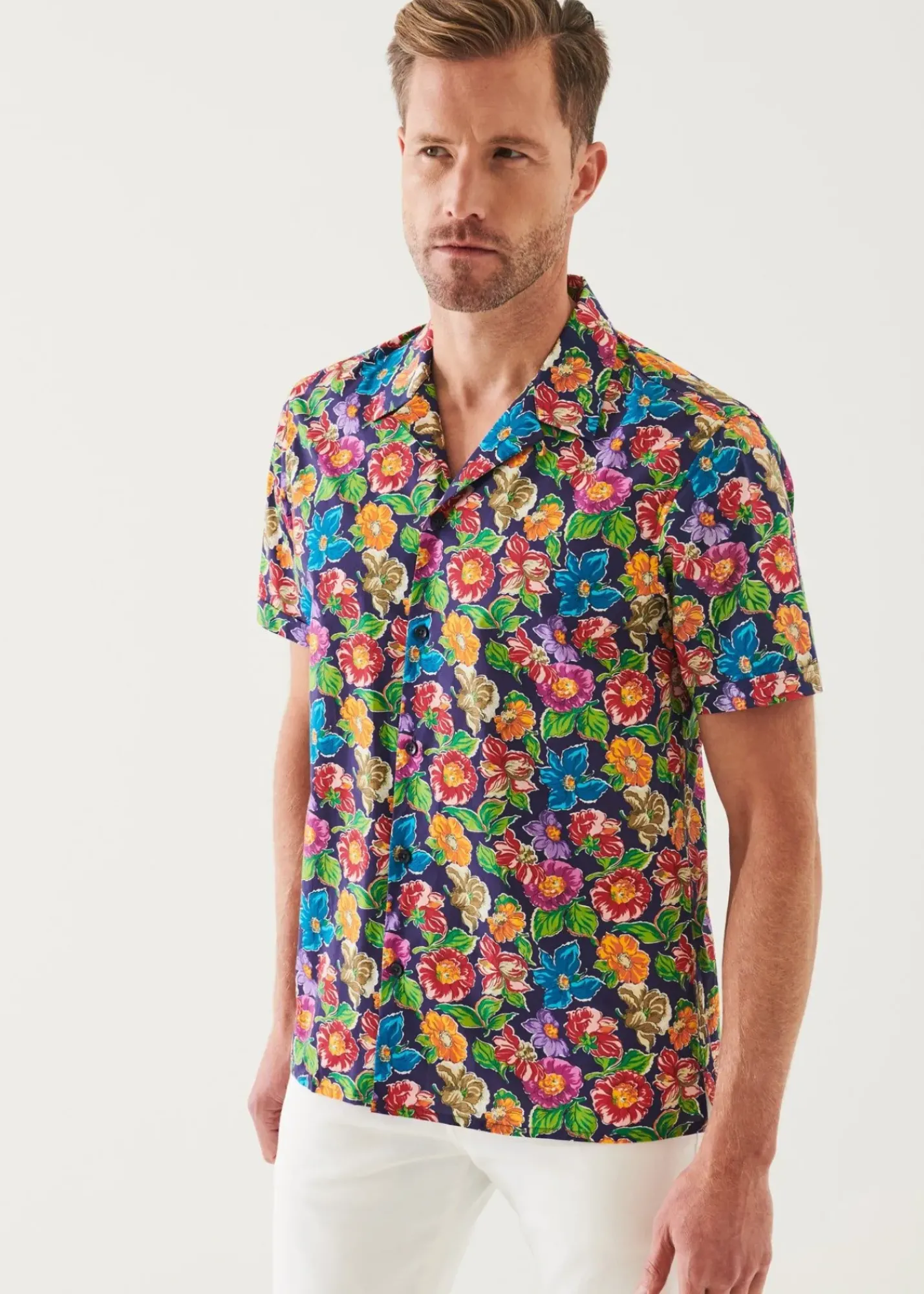 PATRICK ASSARAF Tropical Camp Collar Shirt|Men Shirts