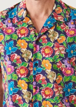 PATRICK ASSARAF Tropical Camp Collar Shirt|Men Shirts