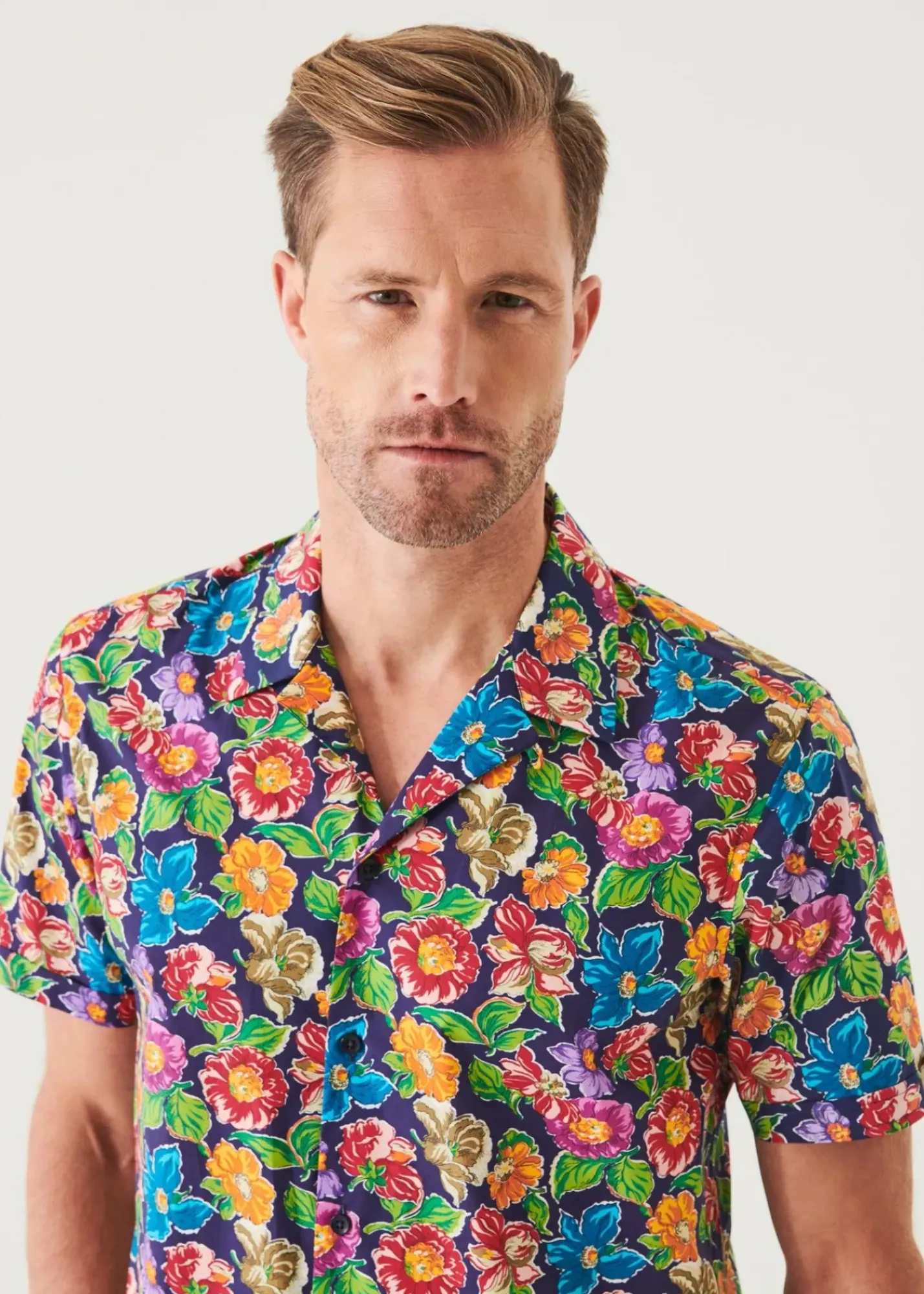 PATRICK ASSARAF Tropical Camp Collar Shirt|Men Shirts
