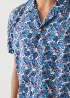PATRICK ASSARAF Tropical Floral Print Cotton Shirt|Men Shirts