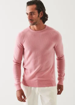 PATRICK ASSARAF Wool Cashmere Raglan Crewneck|Men Knitwear