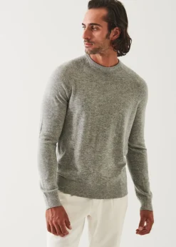 PATRICK ASSARAF Wool Cashmere Raglan Crewneck|Men Knitwear