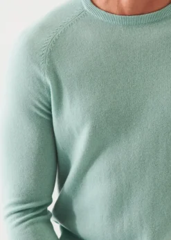 PATRICK ASSARAF Wool Cashmere Raglan Crewneck|Men Knitwear