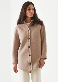 PATRICK ASSARAF Wool Cashmere Shirt Jacket|Women Outerwear