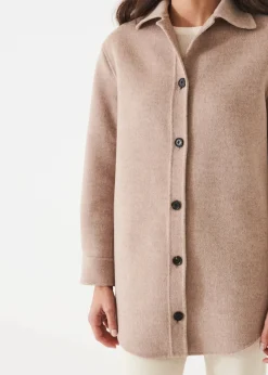 PATRICK ASSARAF Wool Cashmere Shirt Jacket|Women Outerwear