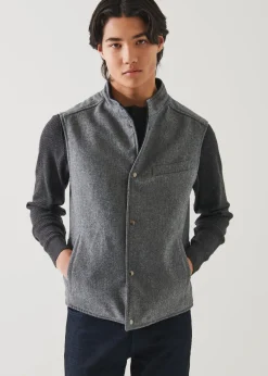 PATRICK ASSARAF Wool Reversible Vest|Men Outerwear