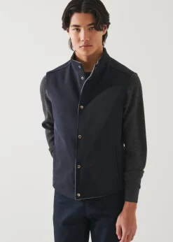 PATRICK ASSARAF Wool Reversible Vest|Men Outerwear
