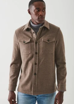 PATRICK ASSARAF Wool Shirt Jacket|Men Outerwear