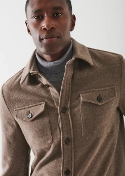 PATRICK ASSARAF Wool Shirt Jacket|Men Outerwear