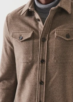 PATRICK ASSARAF Wool Shirt Jacket|Men Outerwear