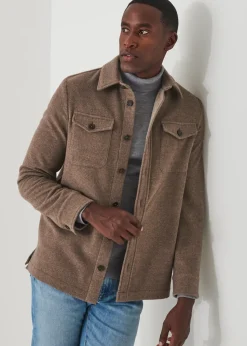 PATRICK ASSARAF Wool Shirt Jacket|Men Outerwear