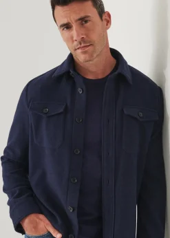 PATRICK ASSARAF Wool Shirt Jacket|Men Outerwear