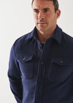 PATRICK ASSARAF Wool Shirt Jacket|Men Outerwear