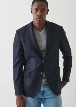 PATRICK ASSARAF Wool Striped Blazer|Men Blazers