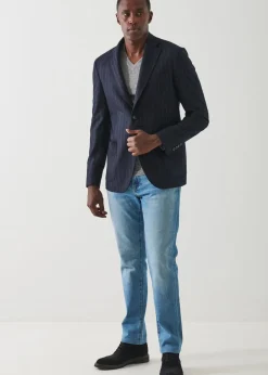 PATRICK ASSARAF Wool Striped Blazer|Men Blazers