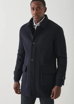 PATRICK ASSARAF Wool-Cashmere Car Coat|Men Outerwear