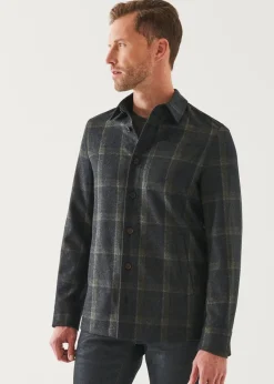 PATRICK ASSARAF Wool-Cashmere Shirt Jacket|Men Shirt Jackets