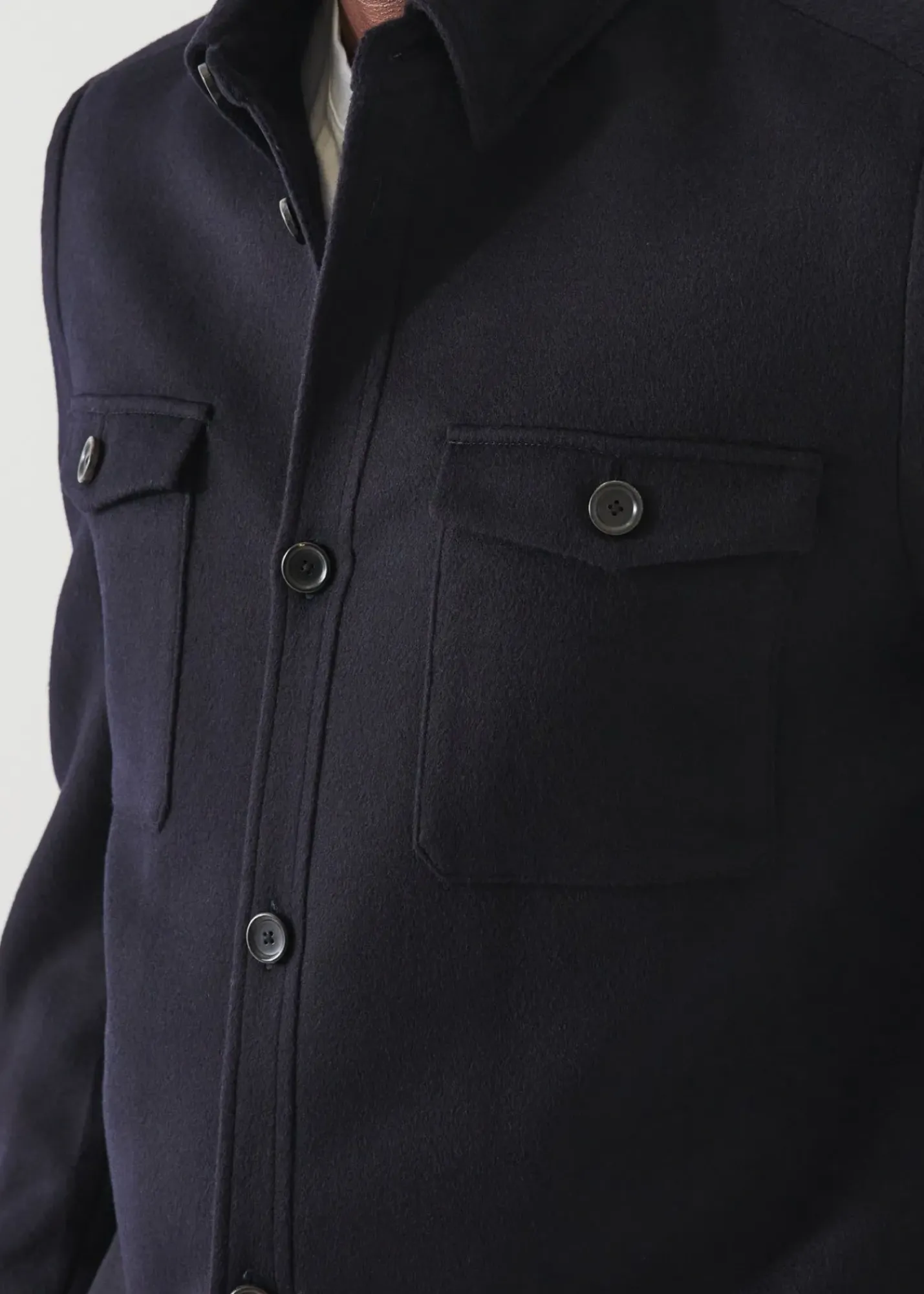 PATRICK ASSARAF Wool-Cashmere Shirt Jacket|Men Outerwear