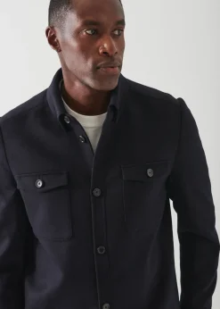 PATRICK ASSARAF Wool-Cashmere Shirt Jacket|Men Outerwear