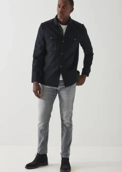 PATRICK ASSARAF Wool-Cashmere Shirt Jacket|Men Outerwear